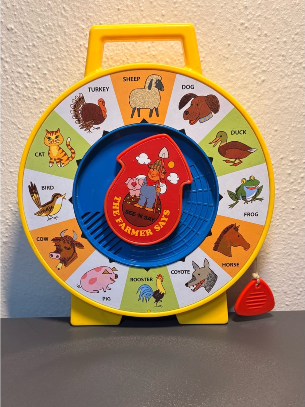 Fisher-Price See-N-Say The Farmer Says Toy - Yellow/Blue/Red